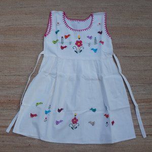 Mexican Girls Dress With Hand Embroidered